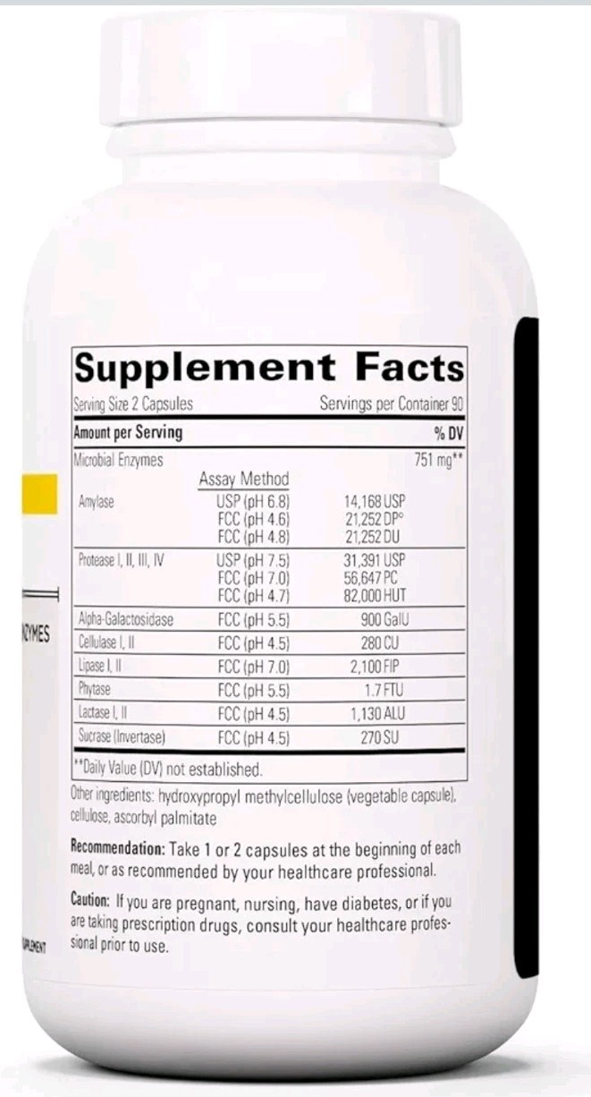 Integrative Therapeutics Similase BV – Digestive Enzyme Supplement 180 Cap