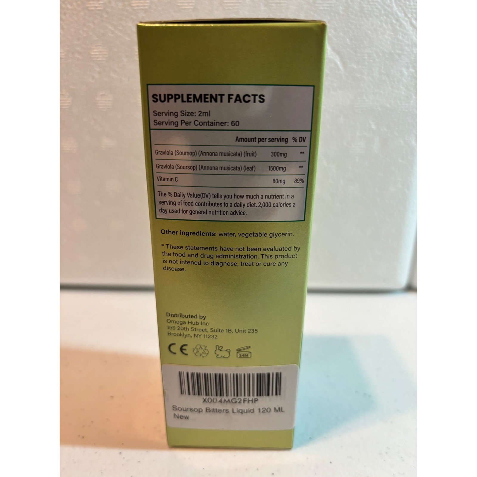iBaste Soursop Graviola NEW Liquid Drops 1800MG Immune System Support 4 FL OZ