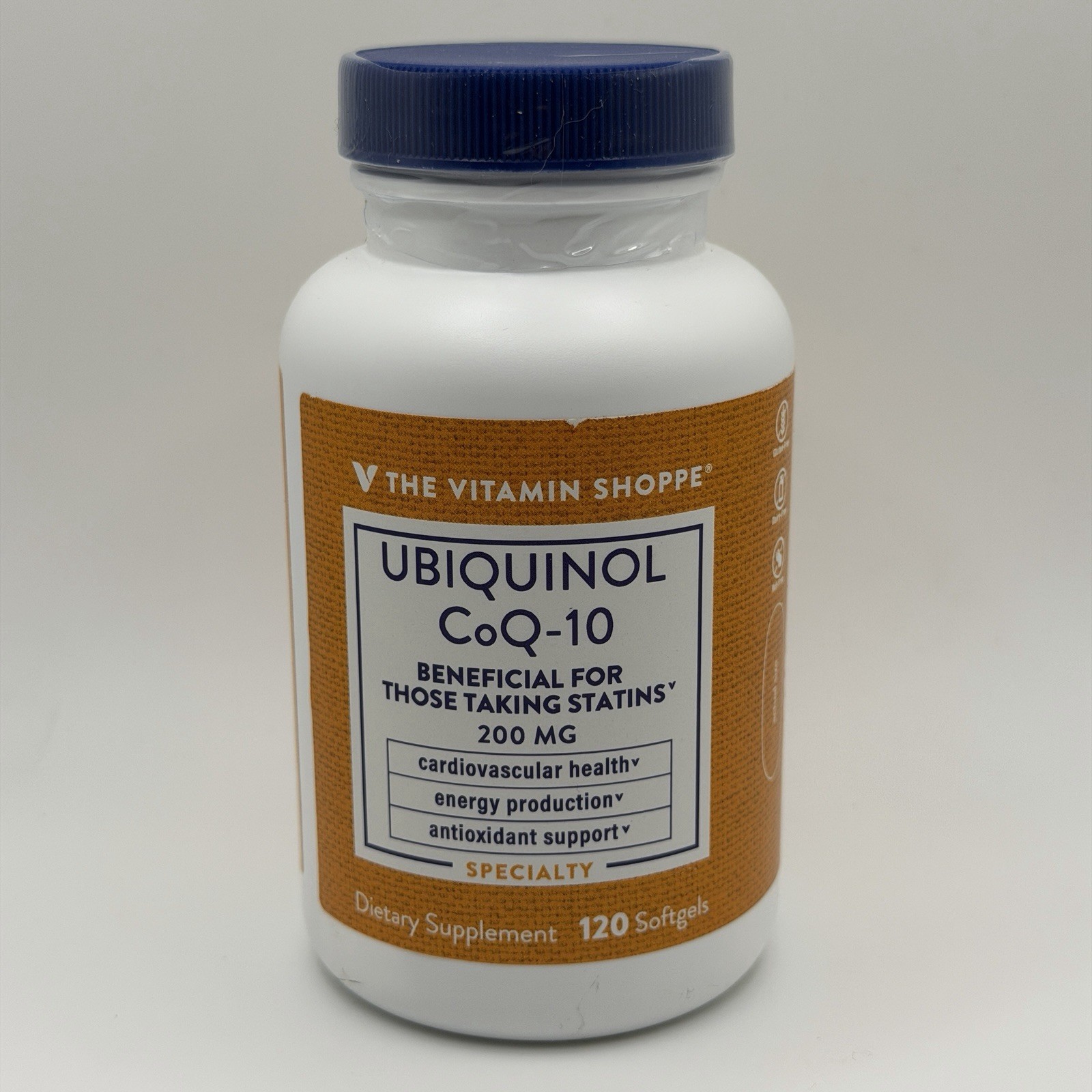The Vitamin Shoppe Ubiquinol CoQ-10 200mg Heart Health 120 Softgels – Exp. 02/27