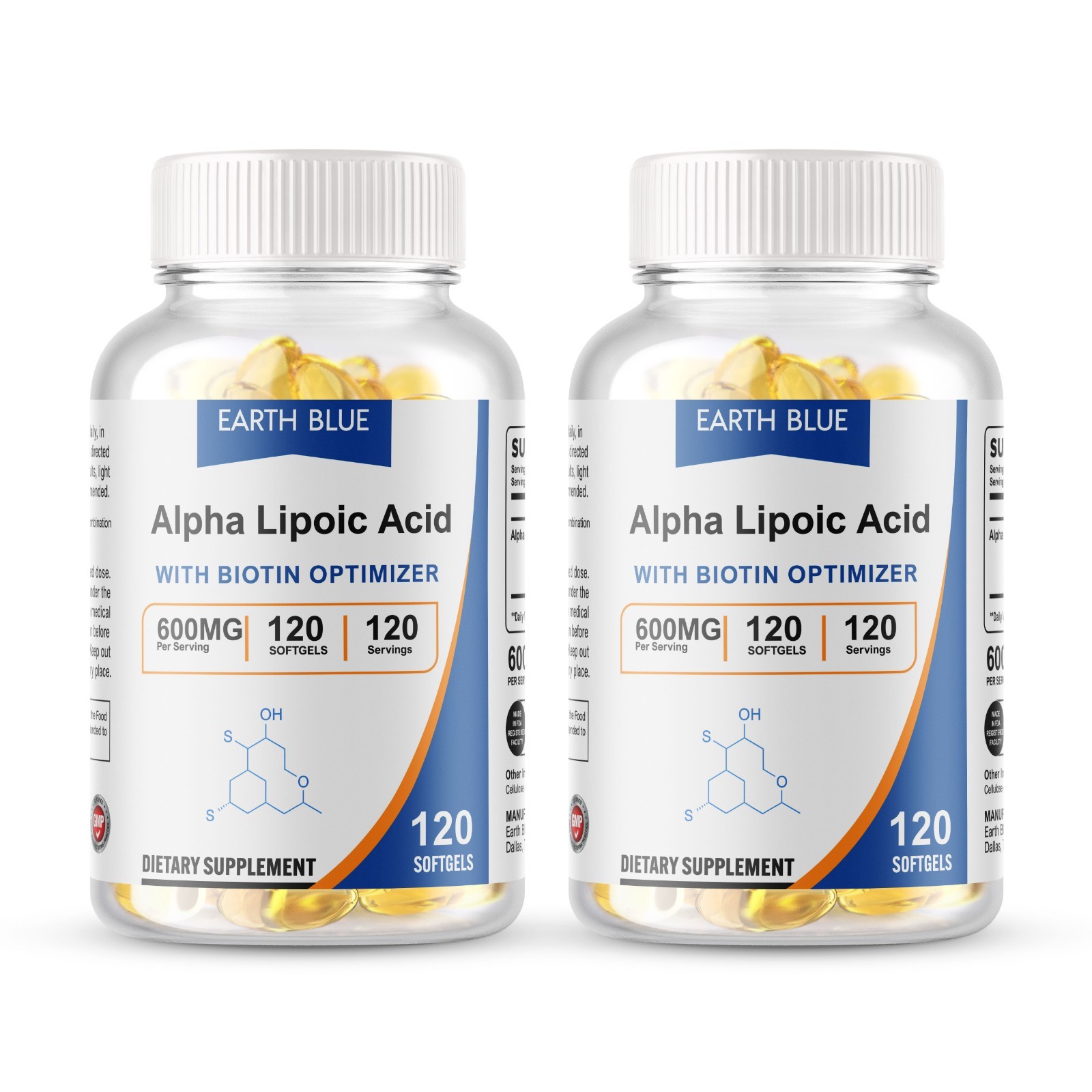 Alpha Lipoic Acid – 600mg Per Serving – 240 Softgels