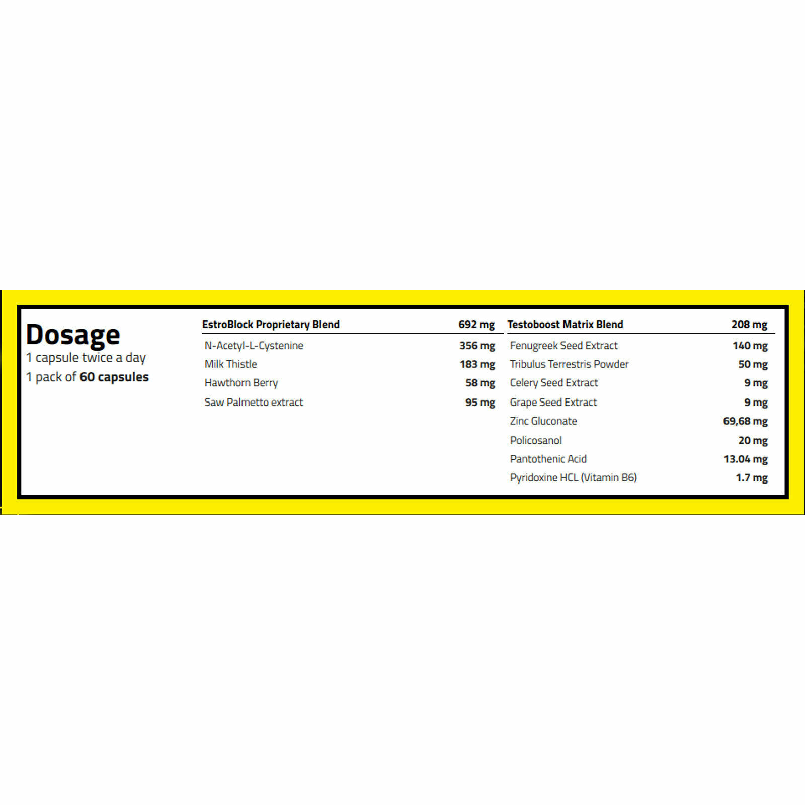 CERBERUS – 60 Capsules – Natural testosterone booster muscle strength recovery