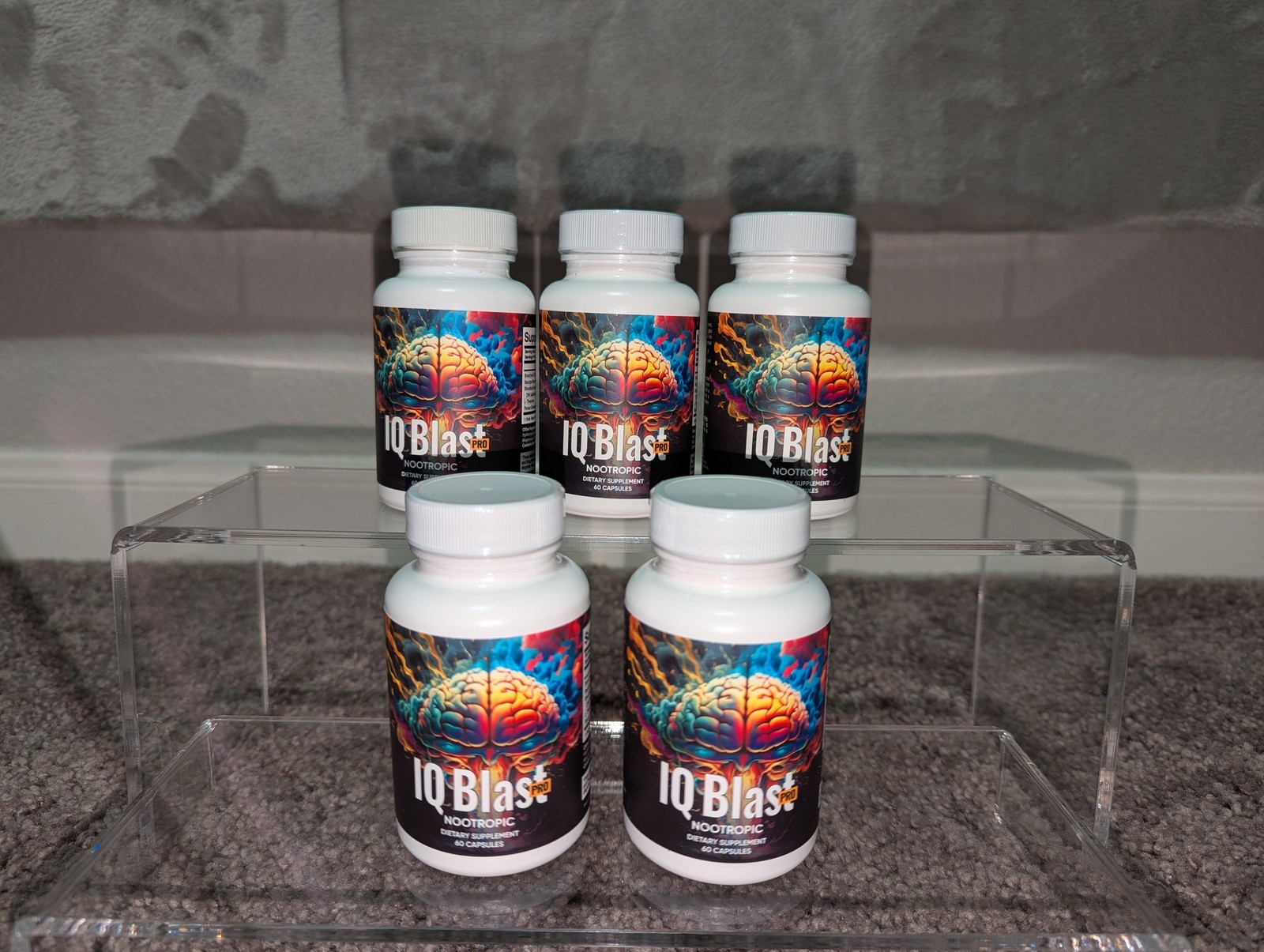 IQ Blast Pro Nootropic 60 Caps Cognitive Health Supplement 5pk New USA Exp 2027