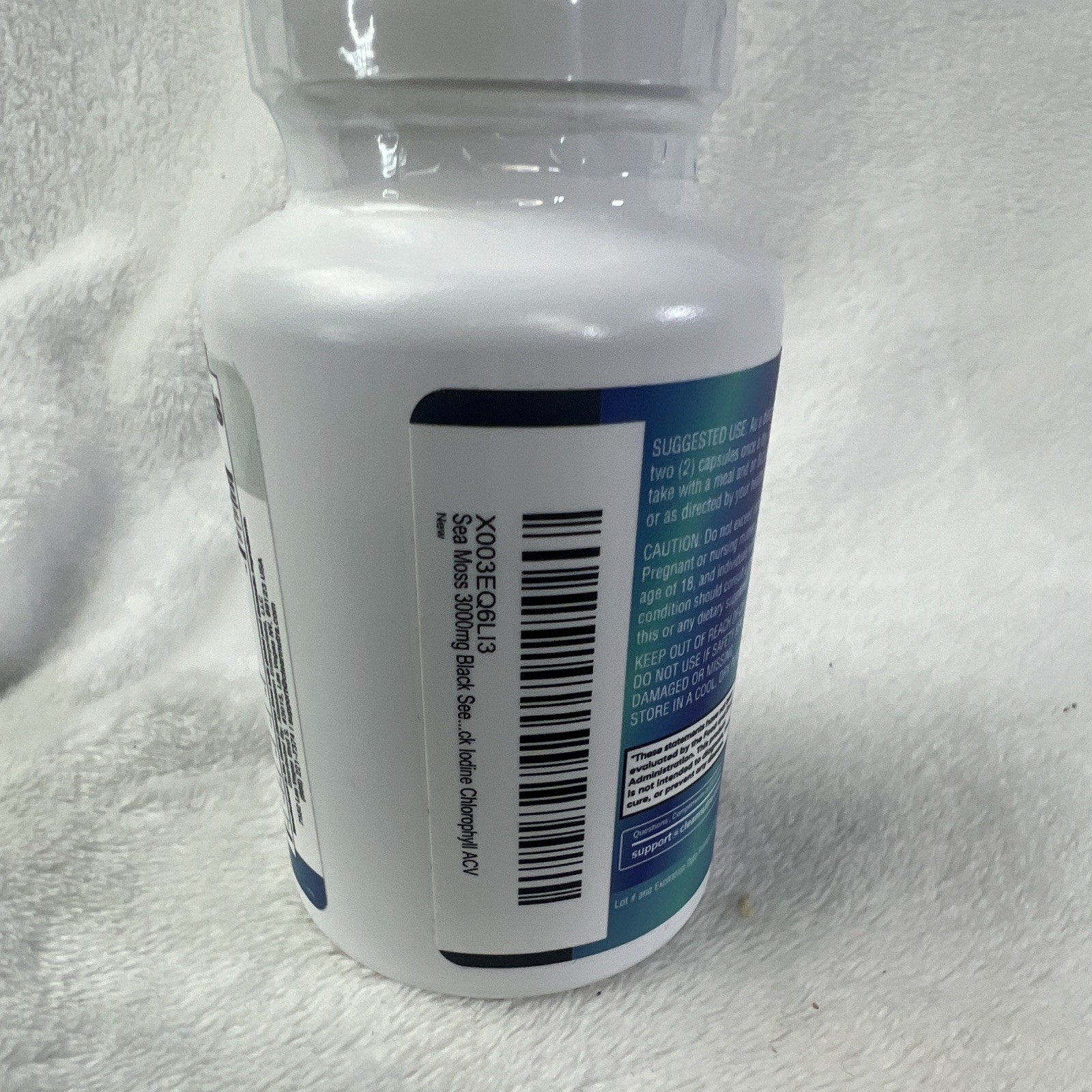 Clean Nutraceuticals Sea Moss Black Seed Ashwagandha Burdock 60 Caps 3000mg