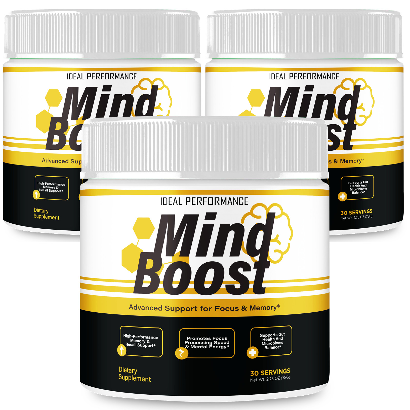 Mind Boost Day Supplements Powder – Official Mind Boost Supplements (3 Pack)