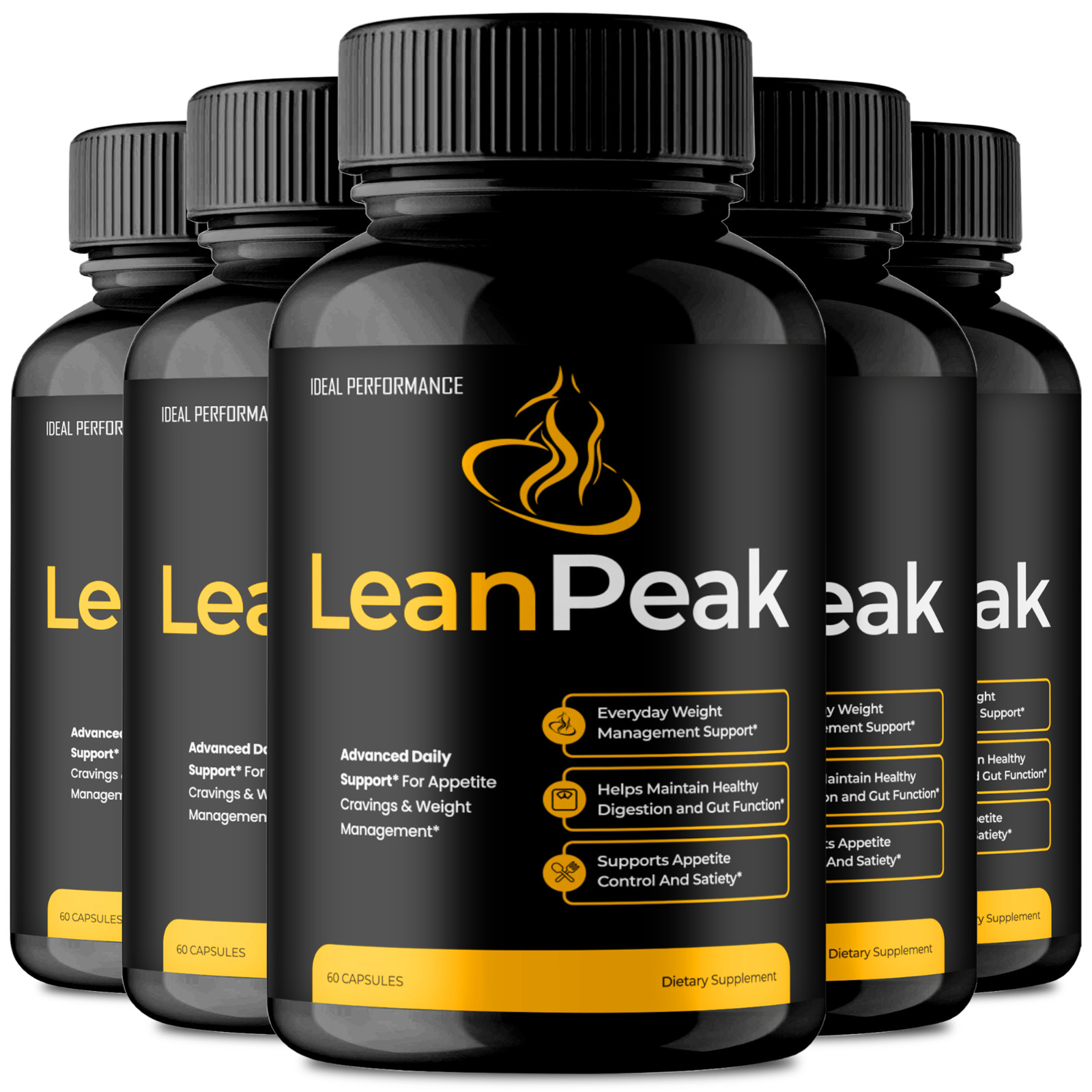 Lean Peak Capsules, Official LeanPeak Supplement Pills (5 Pack)