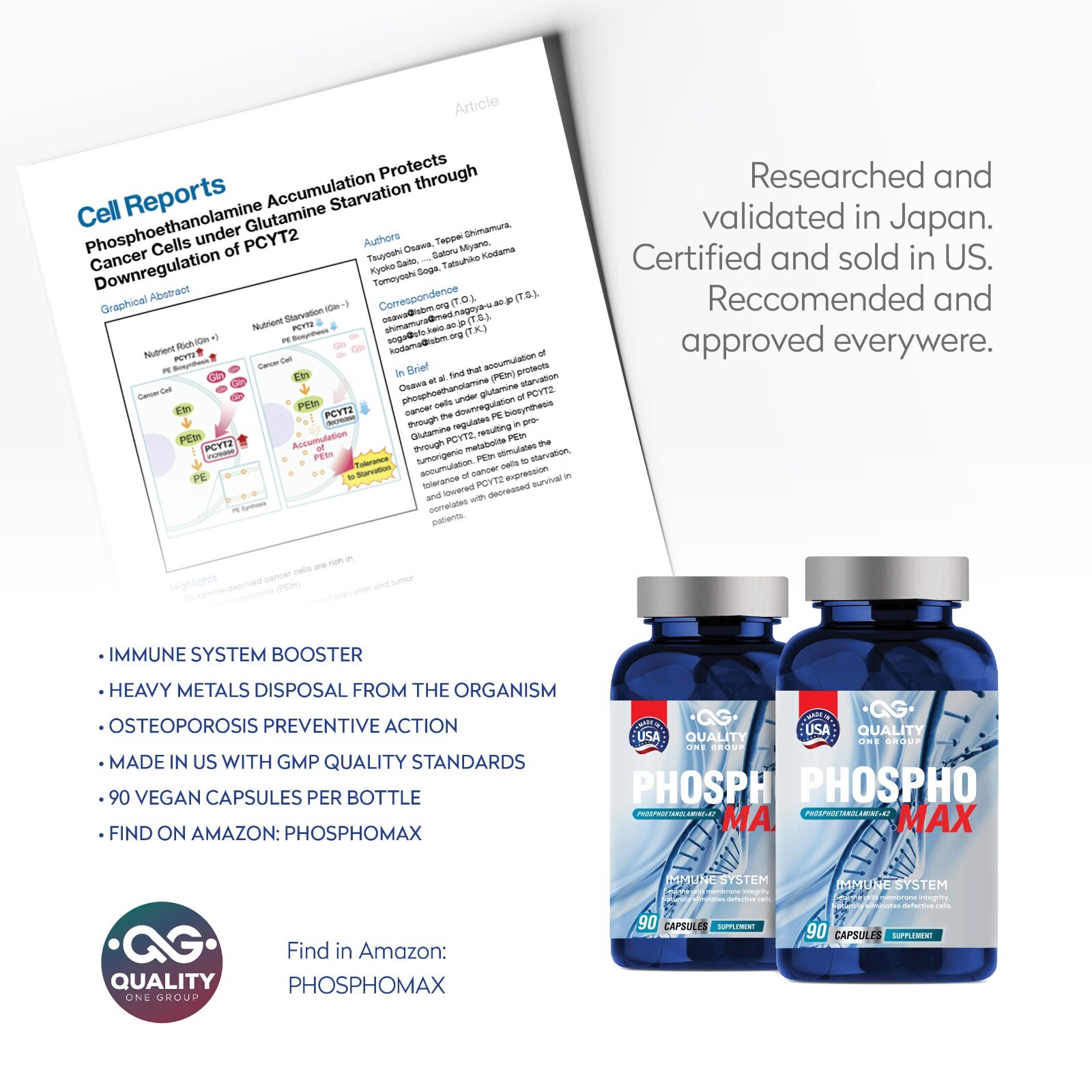 PHOSPHOETHANOLAMINE-Fosfoetanolamina – FORMULA ORIGINAL USP – MADE IN USA