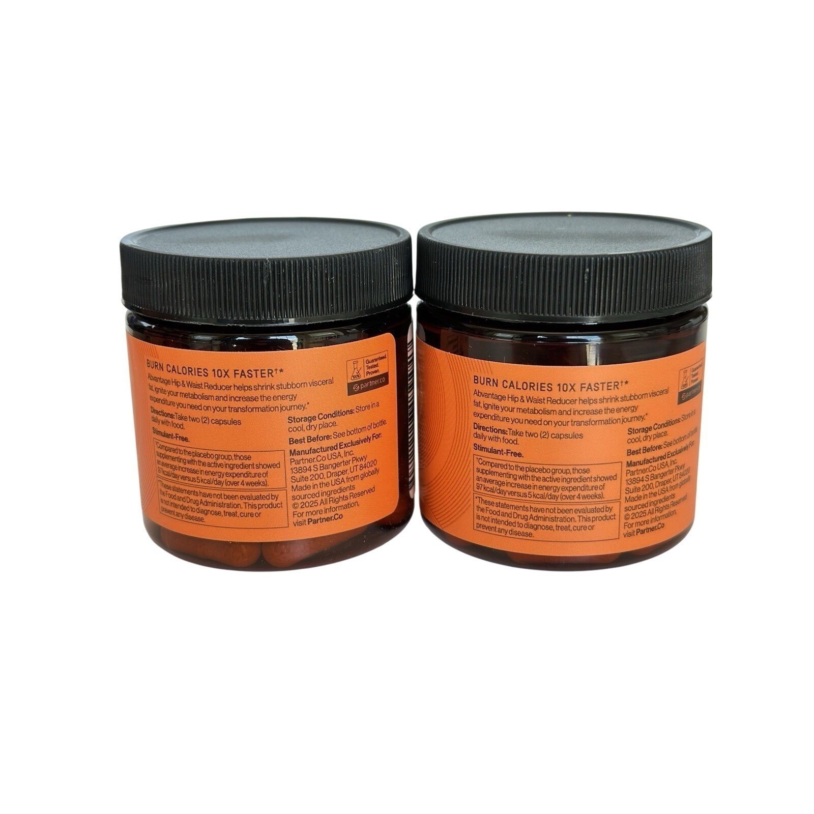 2 Jars CoLab AbVantage Hip & Waist Reducer Capsules 56ct BB 06/27 Broken Seal