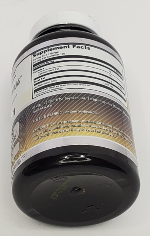 Amazing Formulas Lecithin 1200mg 120 gels Supplement Soybean Oil exp 1/27