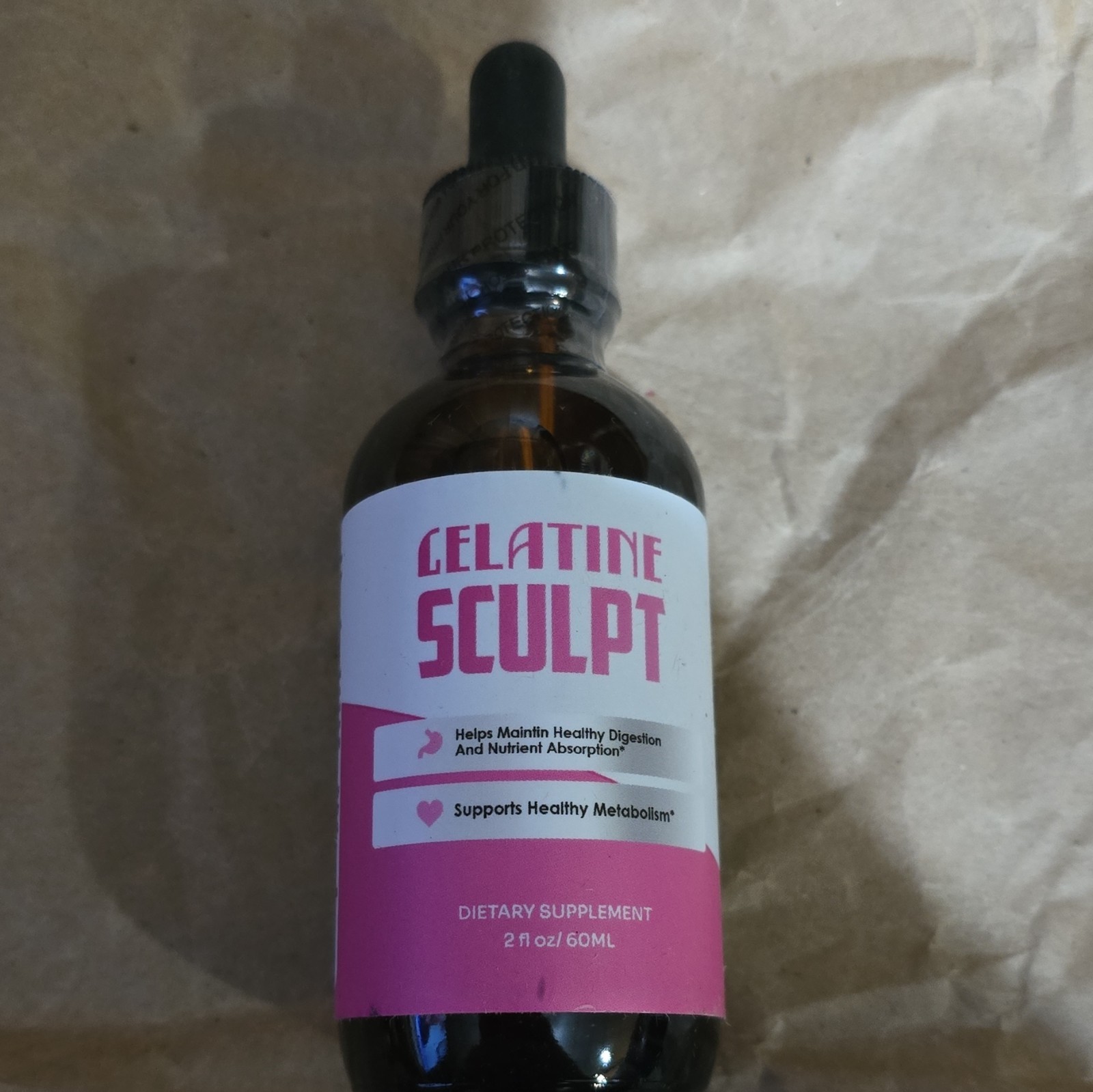 Gelatine Sculpt Dietary Supplement Drops 2 fl oz Metabolism Exp 03/2028
