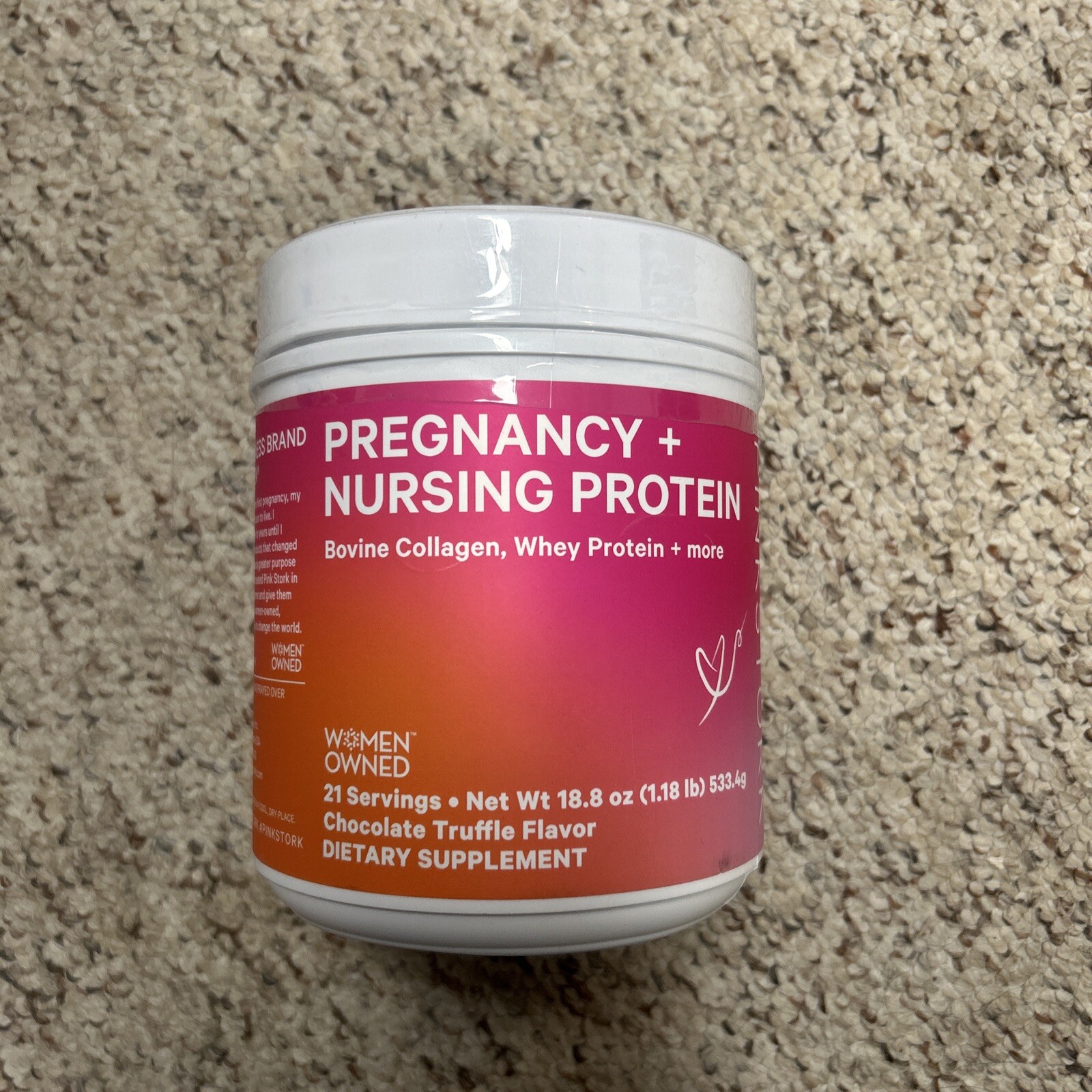 Pink Stork Pregnancy + Nursing Whey Protein Powder 21 Servings EXP 04/2026