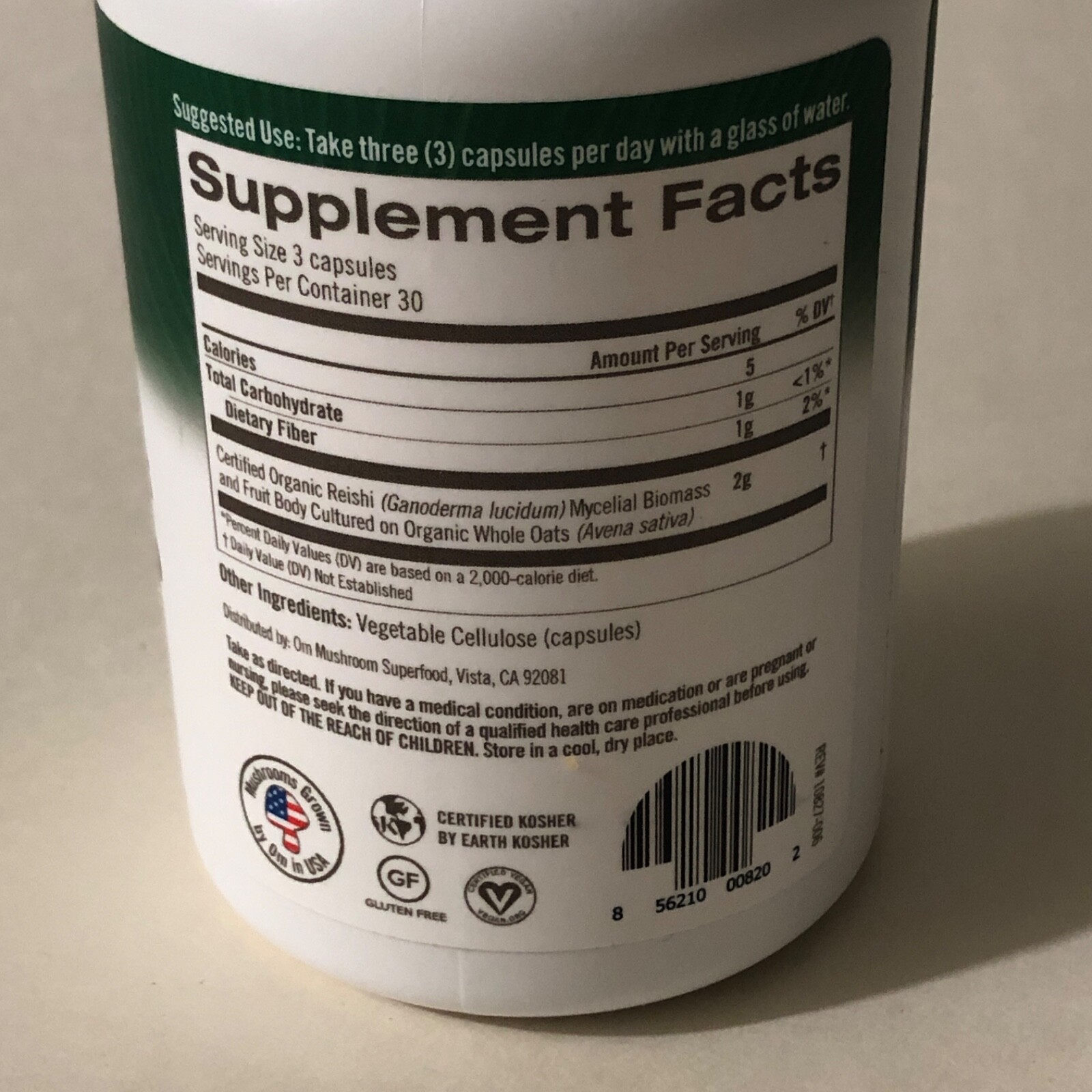 OM Mushroom Superfood, Reishi Mushroom Capsules — 90 Capsules