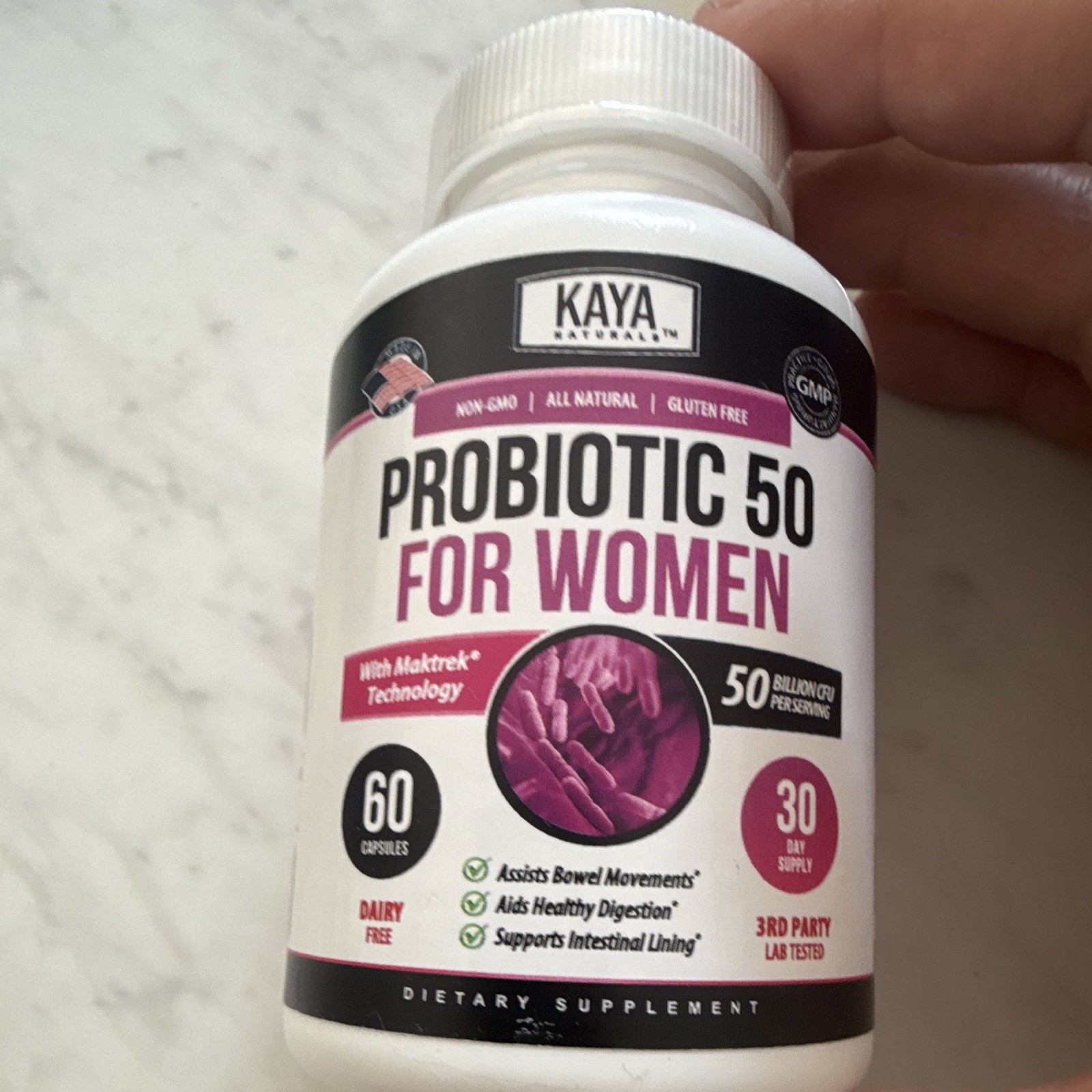Kaya Naturals Probiotic 50 for Women 50 Billion CFU 60 Caps Exp 02/2027