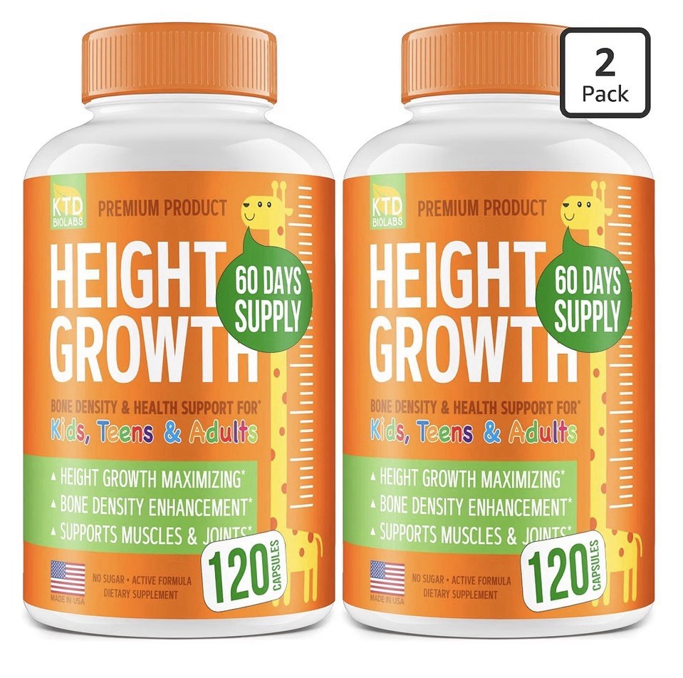 2 Pack KTD BIOLABS Height Growth Support Bone Density For Kids Teens And Adults