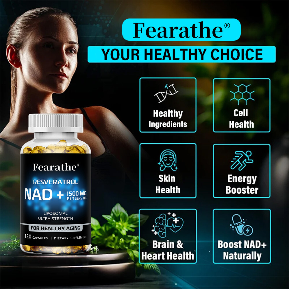 NAD+ Resveratrol Capsules, Boosts Energy Levels And Brain Function