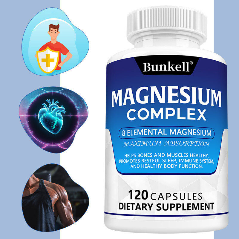 Magnesium Complex 1000mg 8 Elemental Magnesium for Muscle Bones Heart Health