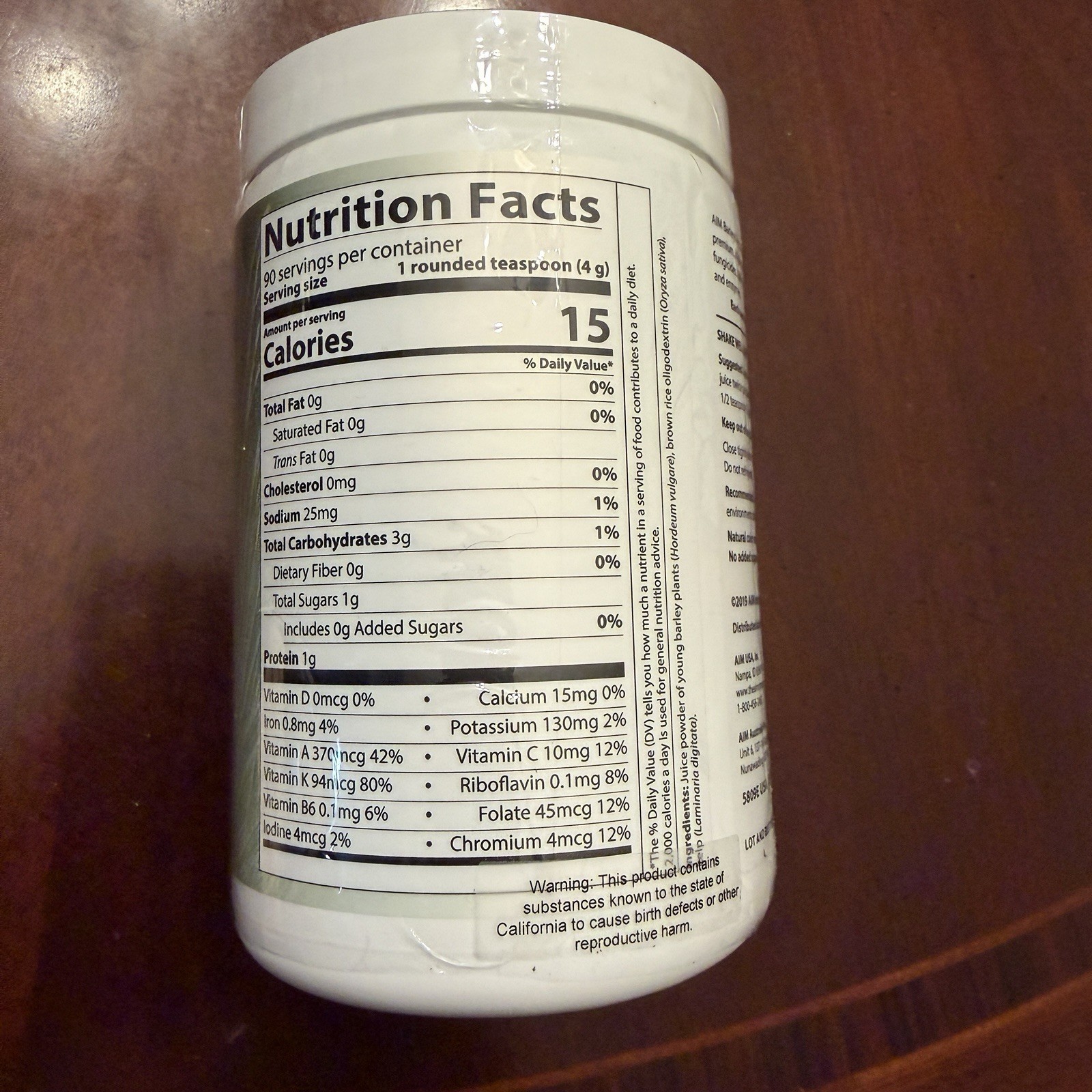 AIM Barley Life 12oz Immune & Energy Booster Superfood Green Supplement 30 Day