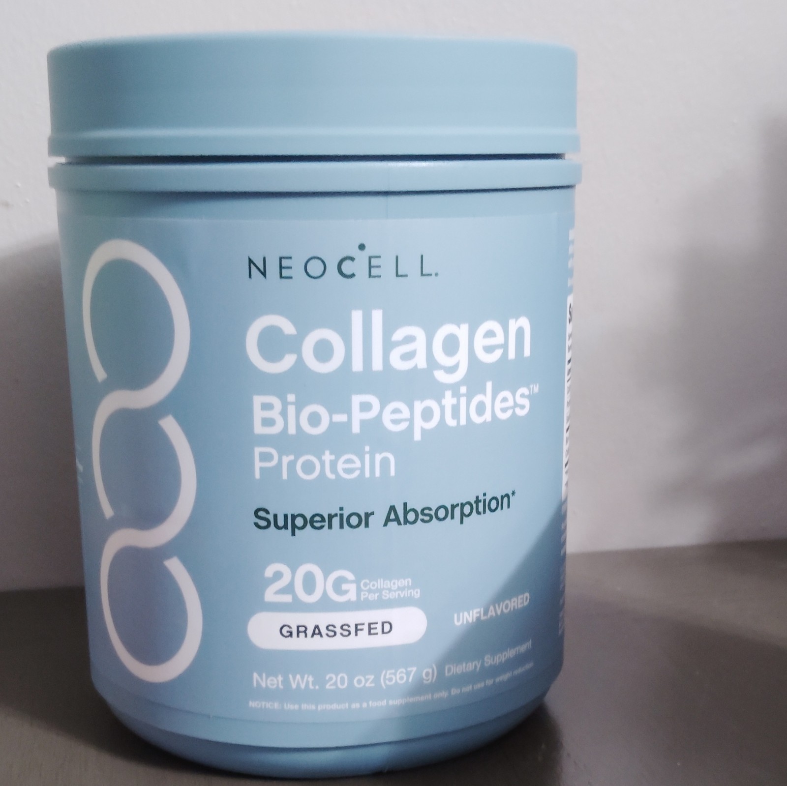NeoCell Collagen Bio-Peptides Powder Grass Fed Unflavored 20 oz 567 g