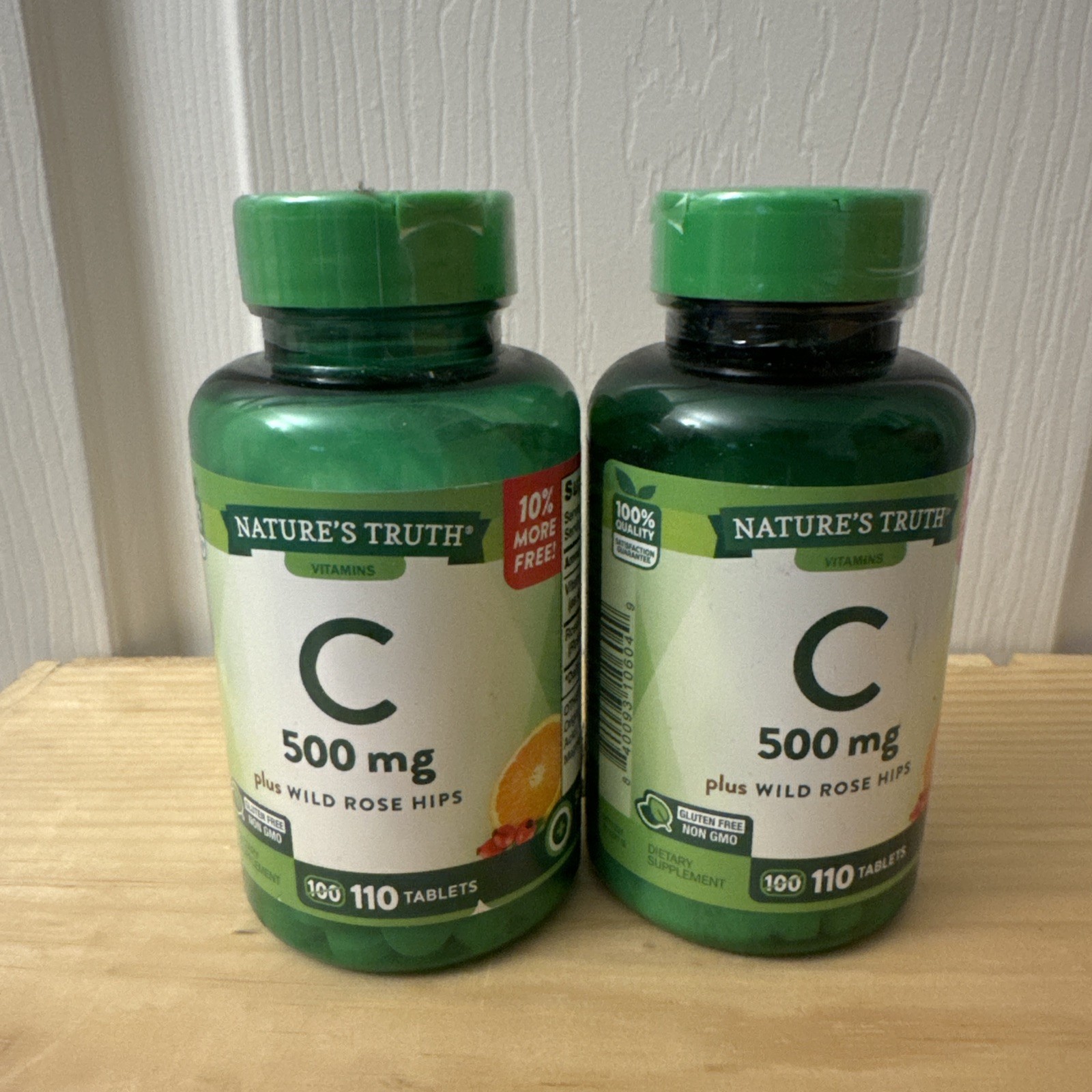 2 Pack Nature’s Truth Vitamin C Supplement plus wild rose hips 500mg 110ct 2026