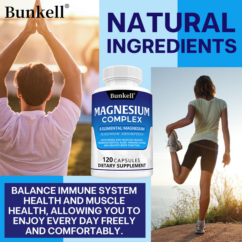 Magnesium Complex 1000mg, 8 Elemental Magnesium, Gluten Free- Non-GMO