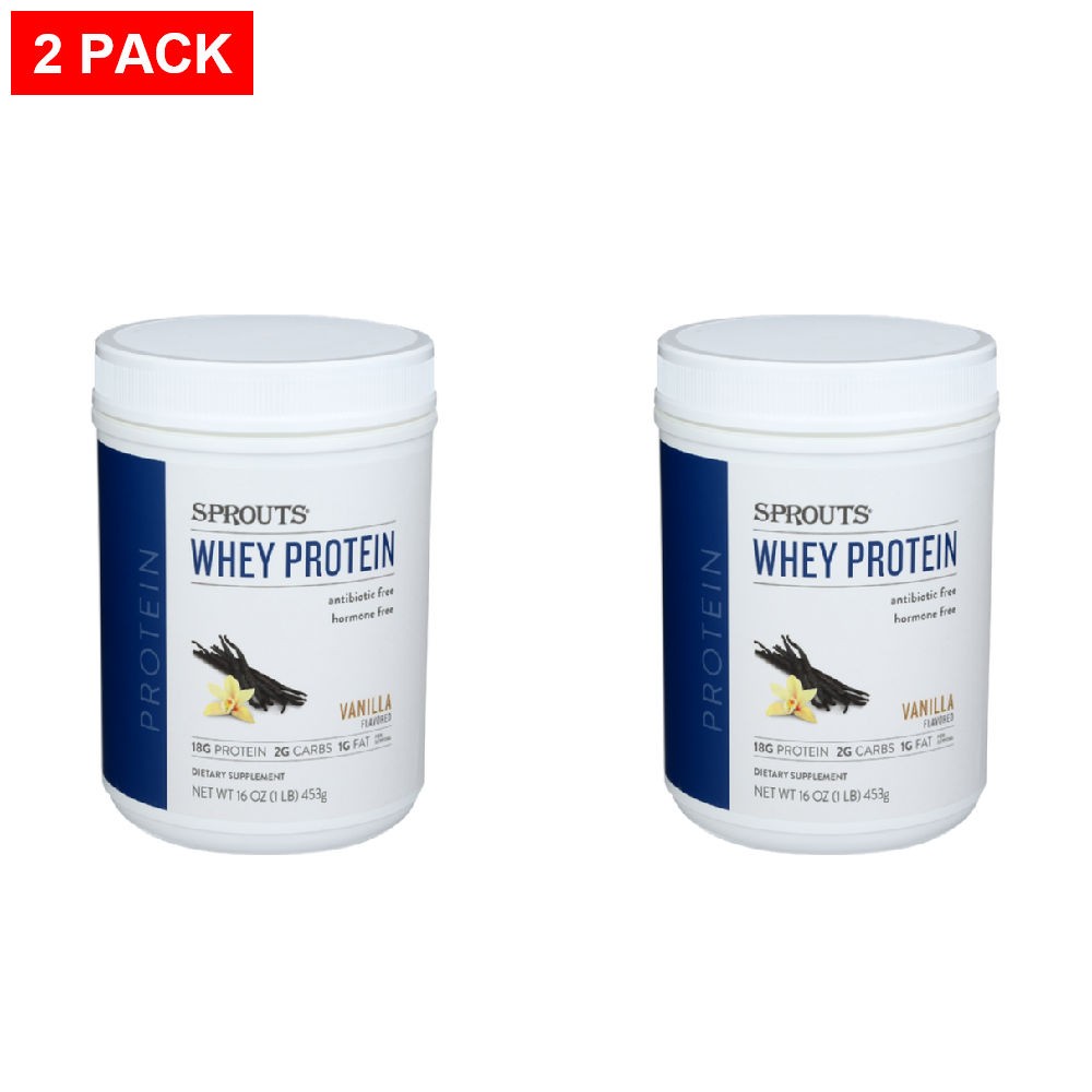 2 Pack – Sprouts Whey Protein Vanilla 16 oz