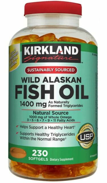 Kirkland Signature Wild Alaskan Fish Oil 1400 mg., 230 Softgels exp. 04/2028
