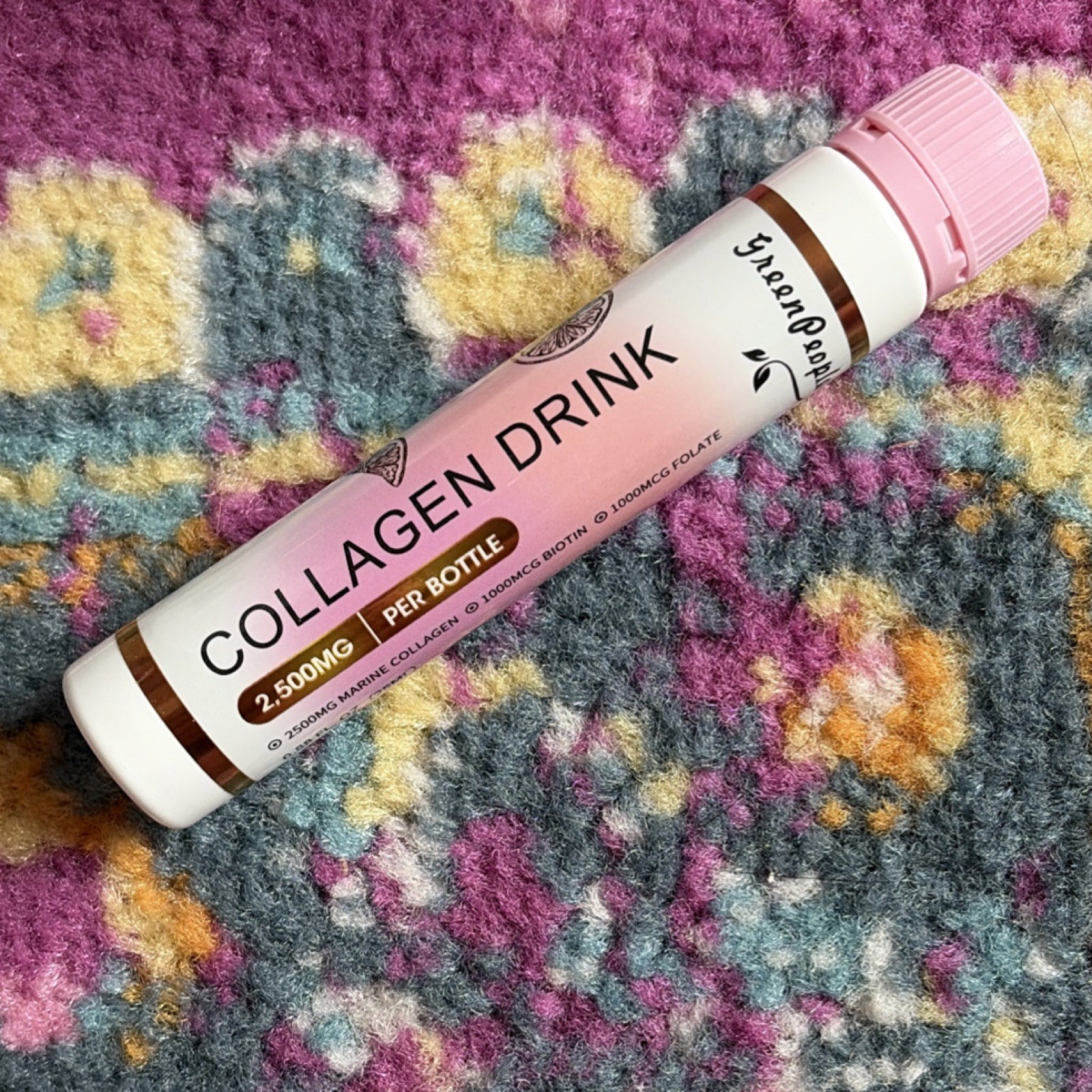 Green people Collagen Drink 2500mg Marine Collagen Biotin Folate 10 Bottles