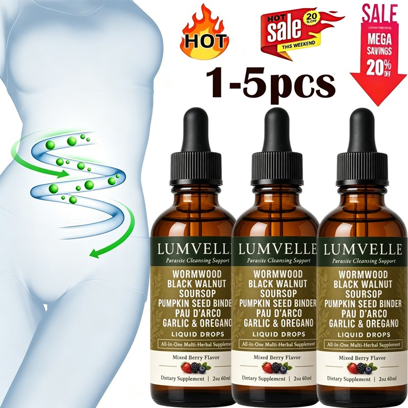 5PCS LUMVELLE Wild Harvested Wormwood Herbal Liquid Botanical Supplement Drops