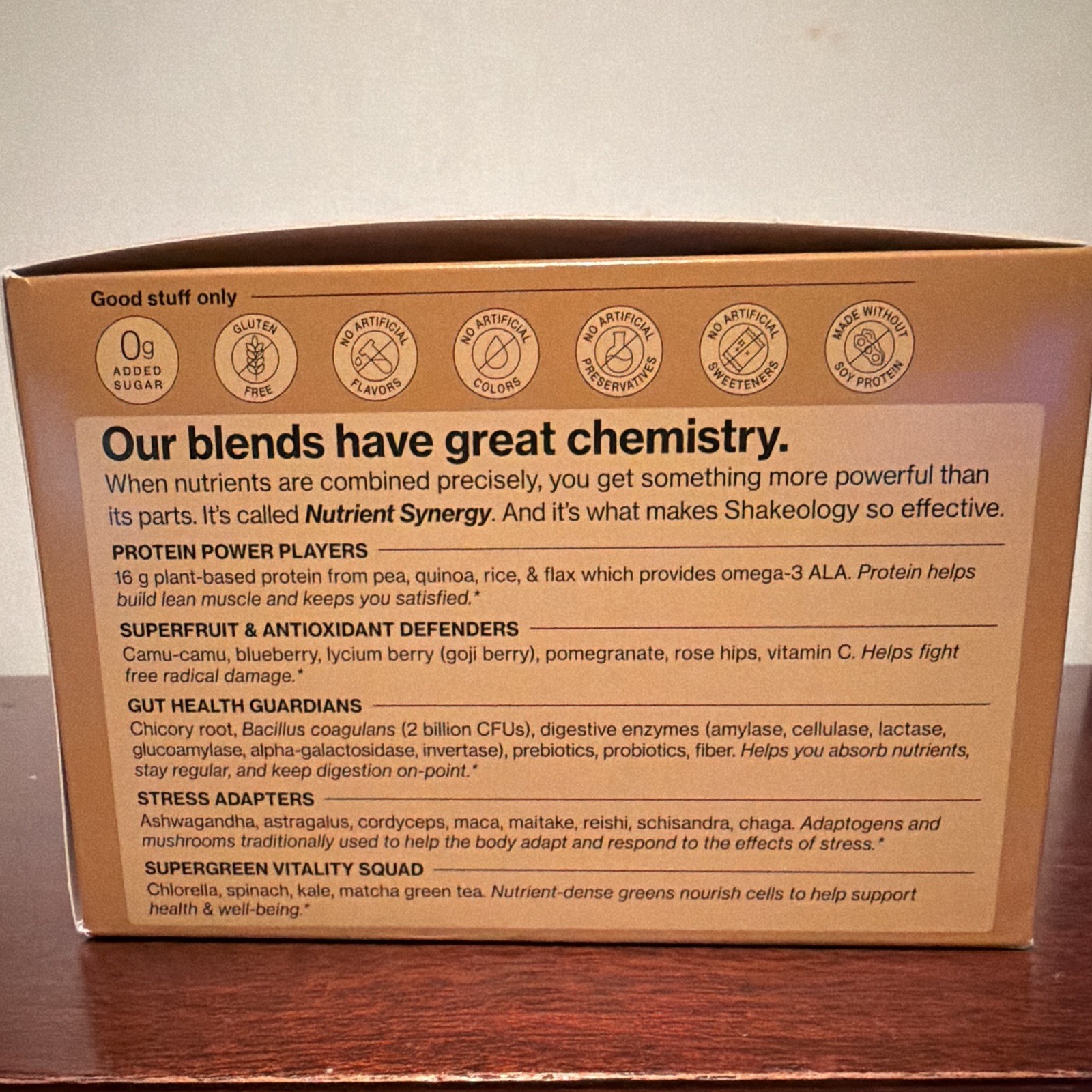 Shakeology Dietary Supplement Powder Café Latte Vegan Plant-Based 14 Packets
