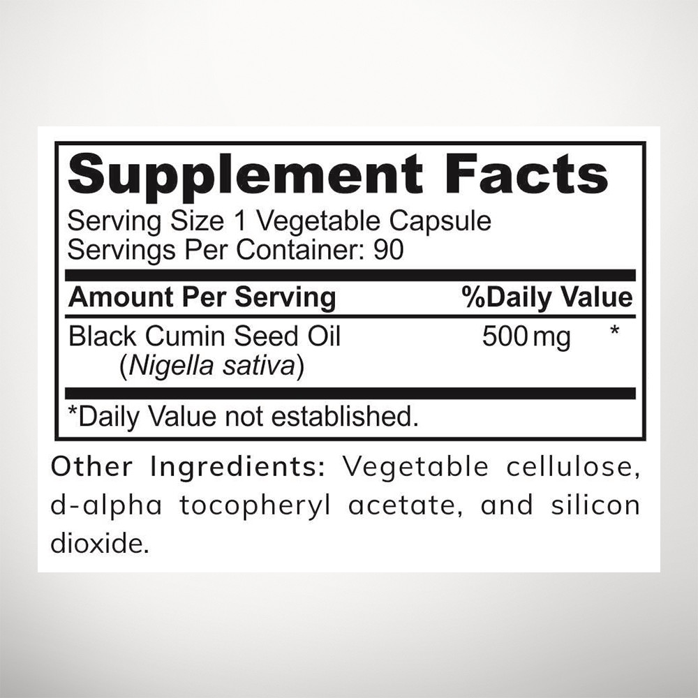 Zaytun Vitamins Halal Black Seed Oil Capsules, Premium Nigella Sativa, 90 Count