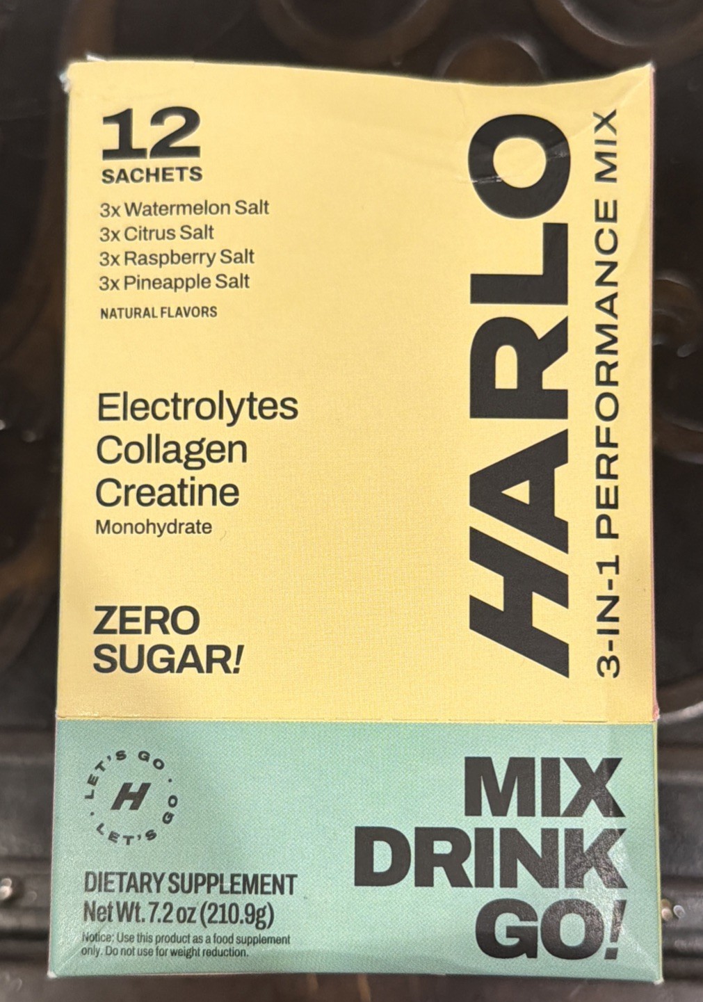 HARLO 3-in-1 Performance Mix Salty By Design! MIX DRINK GO 12 Sachets / Packets