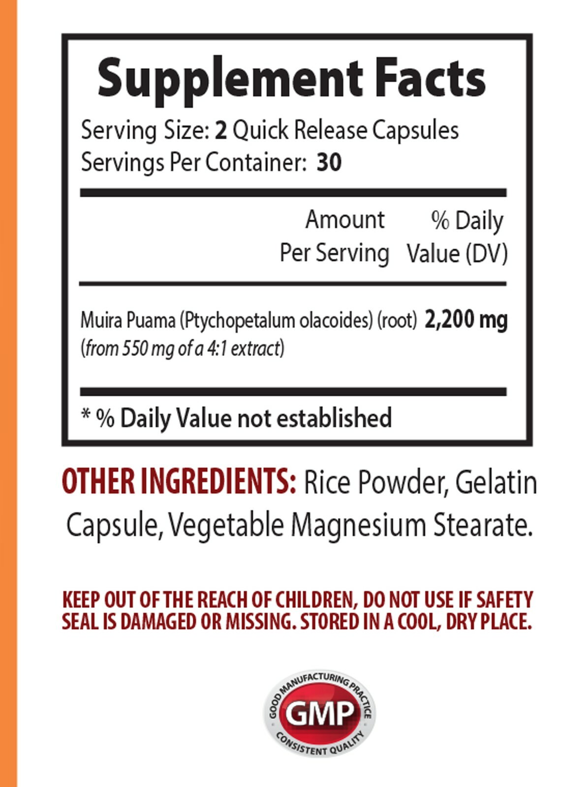 muira puama extract – MUIRA PUAMA 2200mg – male enhancment – 60 Capsules