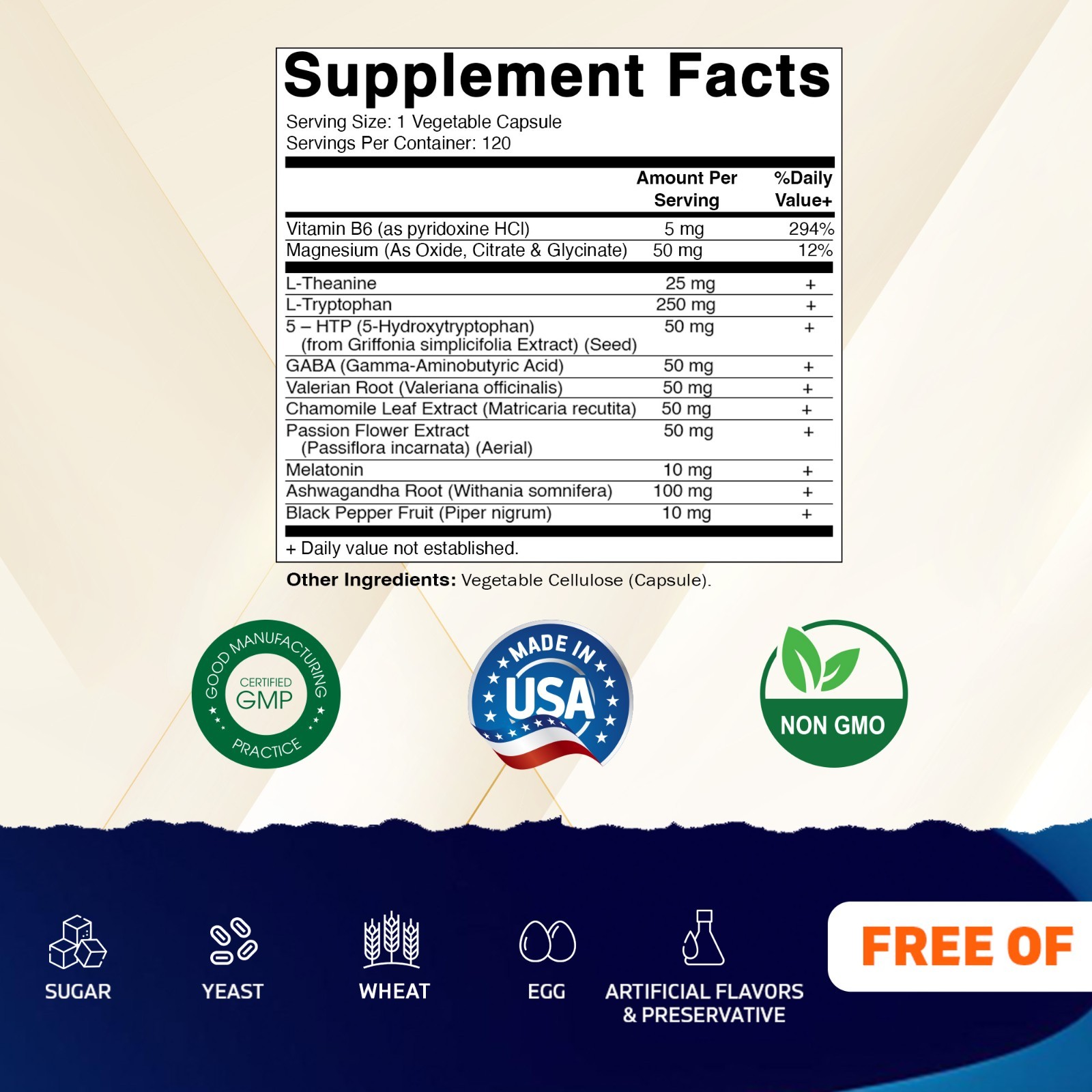 Vitamatic Advanced Sleep Aid with Melatonin – 120 Vegetable Capsules