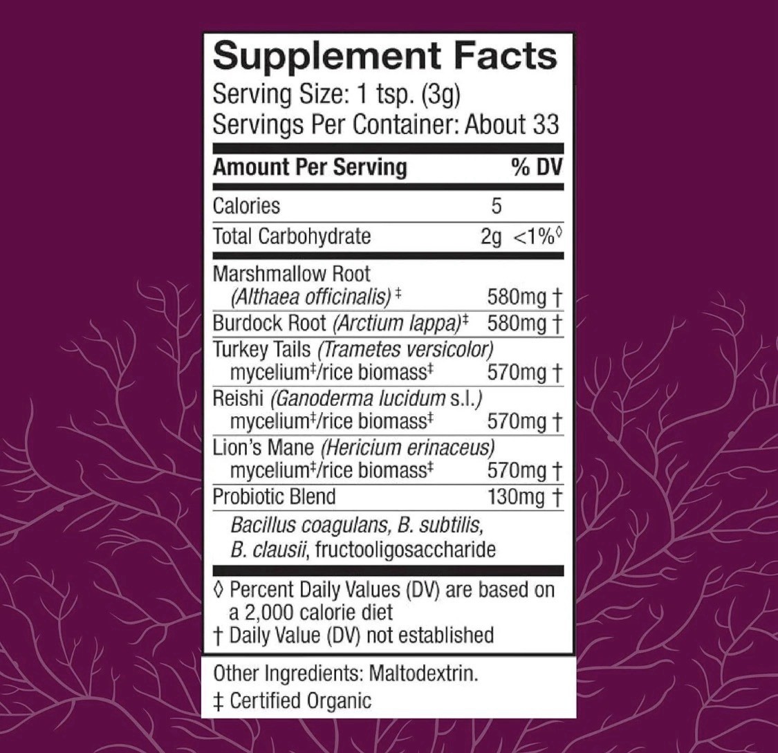 Host Defense MycoBotanicals Microbiome Digestive Powder 3.5 oz