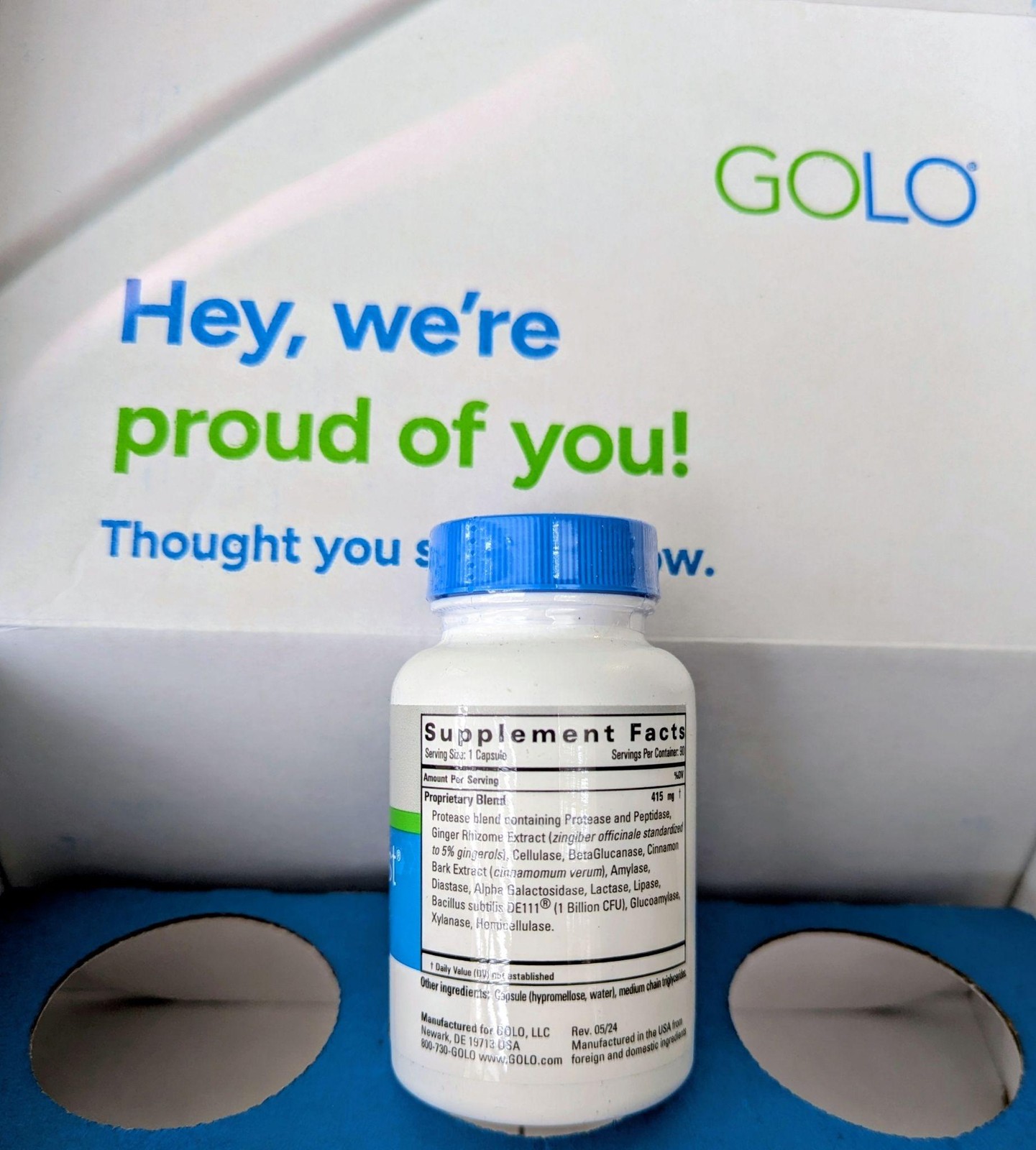 GOLO Go-Digest Dietary Supplement 90 Capsules Non GMO Enzyme Exp 08/28 New
