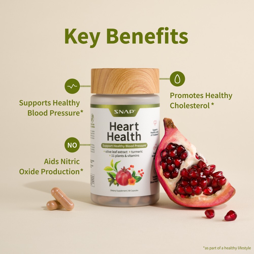 Heart Health Blood Pressure Support Supplement Olive Leaf Extract Capsule 2-Pack