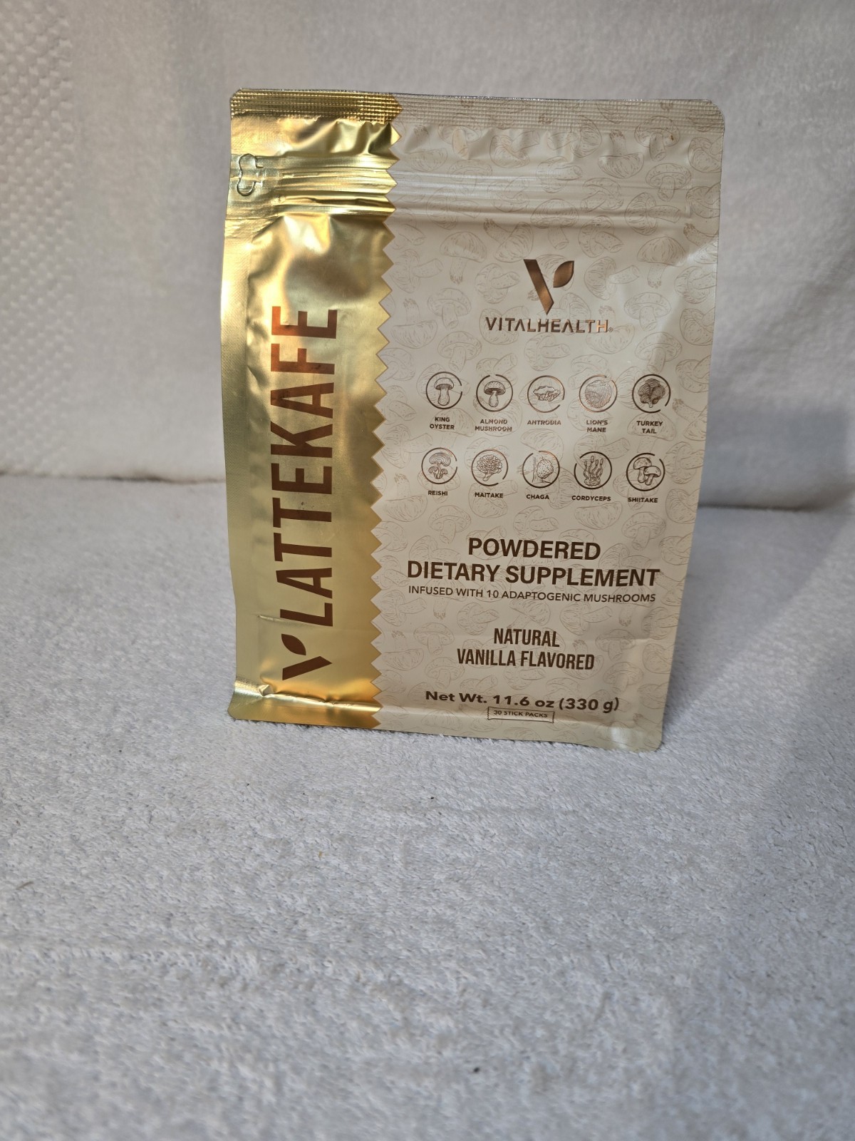 VitalHealth LatteKafe Vanilla Coffee w/ Lion’s Mane Cordyceps 11.6 oz