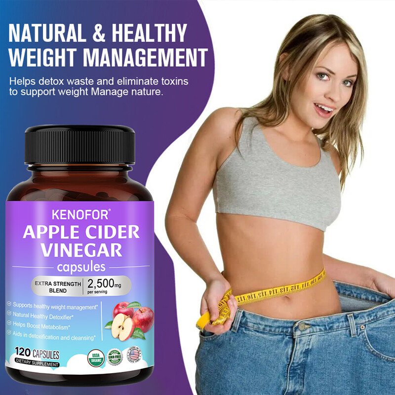 Apple Cider Vinegar Capsules, Extra Strength Blend, 2500 Mg Per Serving