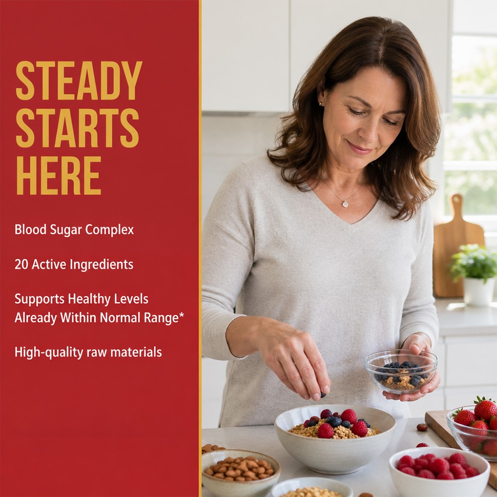 20 Active Ingredients for Balanced Glucose, Immune & Daily Wellness, 30~120 Caps