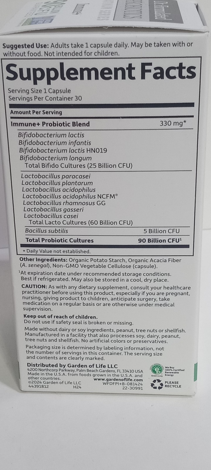 Garden of Life Dr. Formulated Probiotics Immune+ 90 Billion CFU 30 Capsules