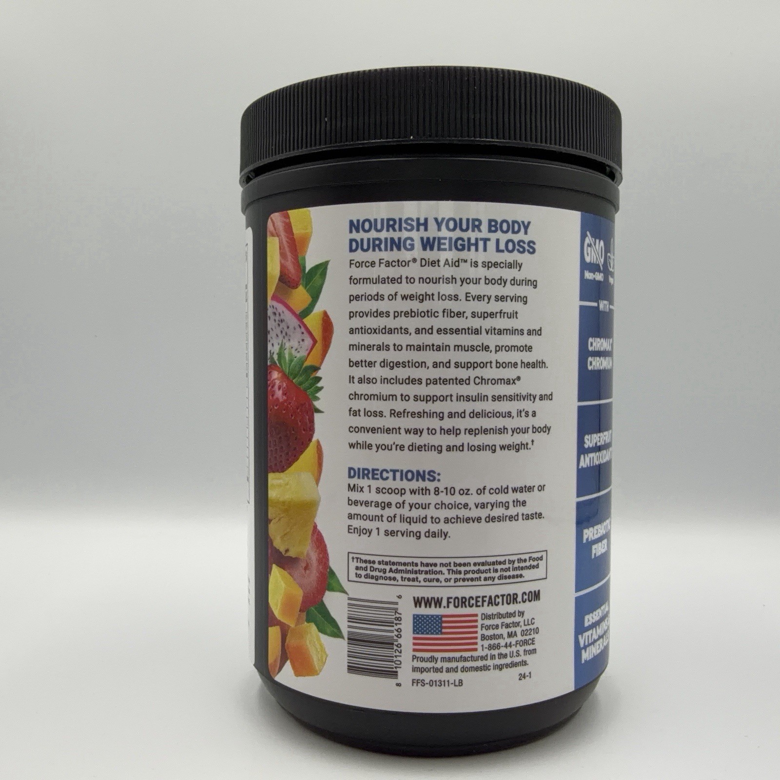 Force Factor DietAid™ Tropical Fruit 16.3 Oz (462 G) – Fat Loss – Exp 11/26
