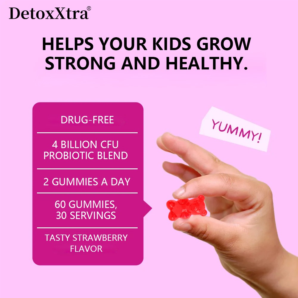 Kids Probiotic Gummies Minor Abdominal Discomfort Support Immune Health Soy Free