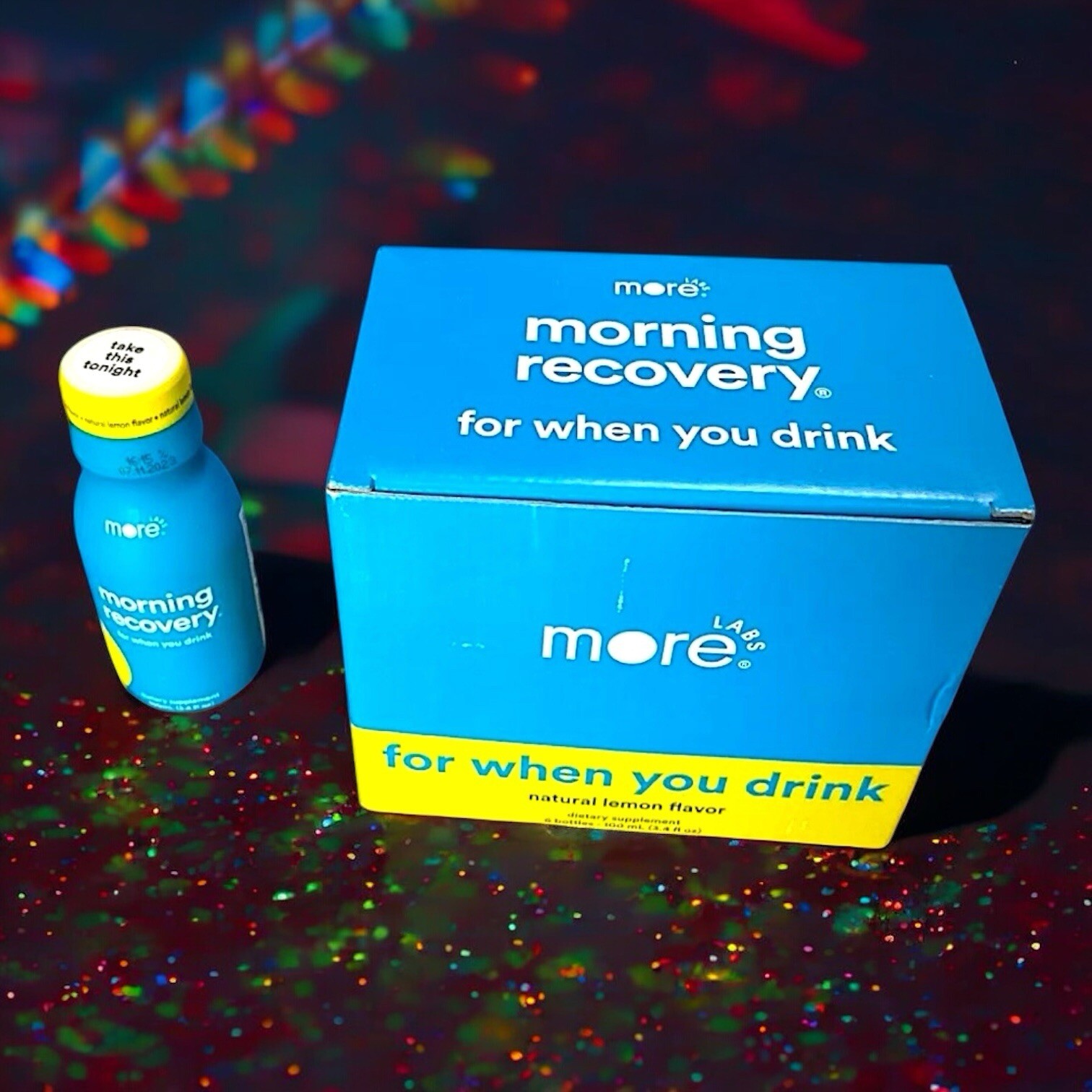 Morning Recovery Hangover Prevention Drink Lemon Flavor 3.4 OZ 6 pack New In Box