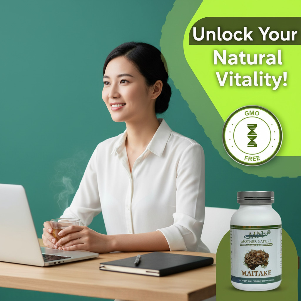 Mother Nature Maitake Mushrooms Organic Herbal Supplement For Liver Support