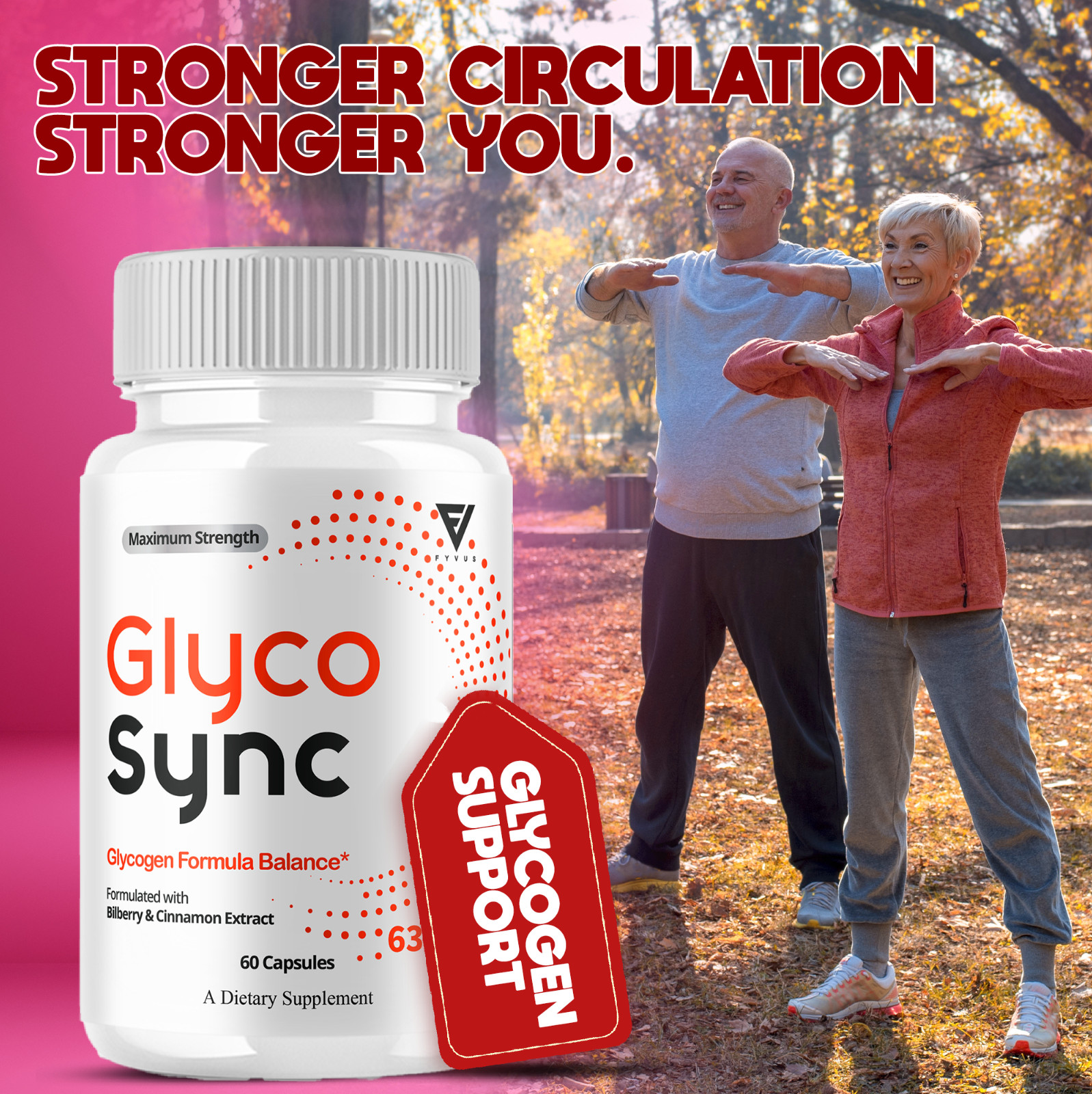 (3 Pack) Glyco Sync Glycogen Pills, GlycoSync Maximum Strength (180 Capsules)