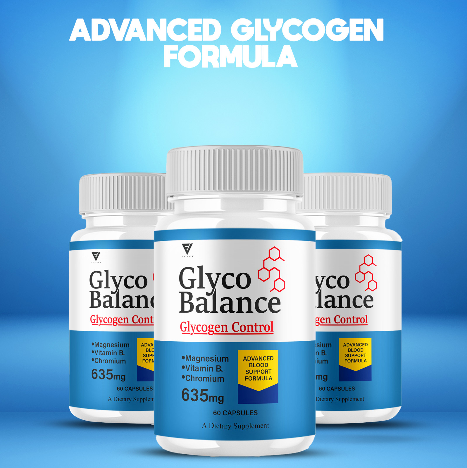 (3 Pack) Glyco Balance Pills, GlycoBalance Max Glycogen Support (180 Capsules)
