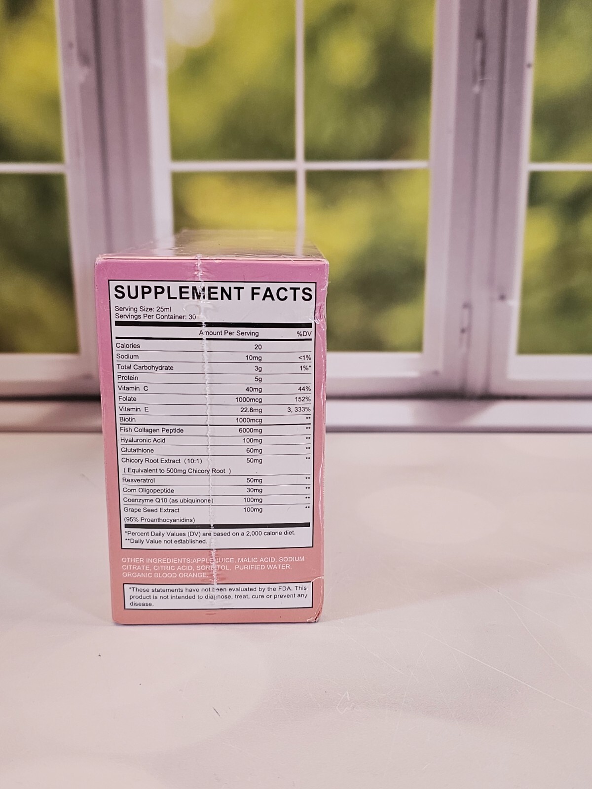 Beworths Collagen Marine Peptides Liquid Drink Blood Orange Zero Sugar 30ct 5/26
