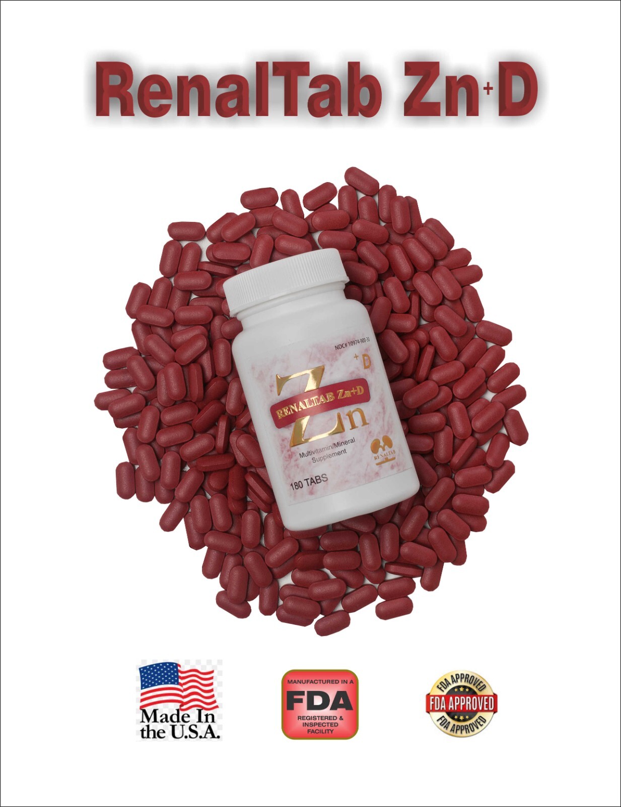 RENALTAB Zn + D 6 MONTHS SUPPLY, VITAMIN D MAINTENANCE WITH ZINC