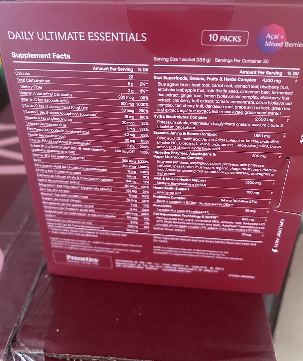 I•M•8 Daily Multivitamin Drink Mix Vegan Non-GMO Variety Pack 30 Sachets