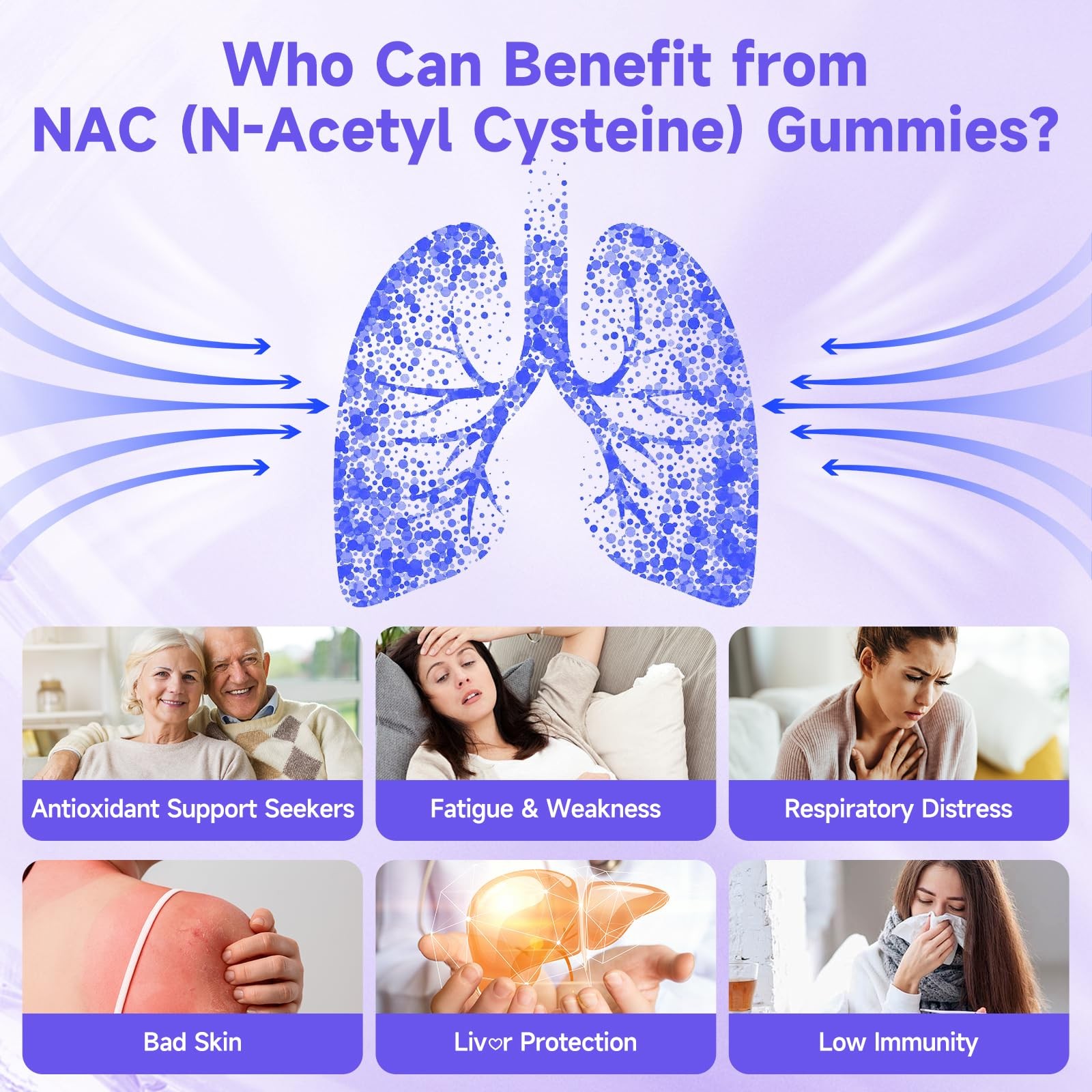 NAC Gummies for Kids & Adults, Supplement N 60 Count (Pack of 1)