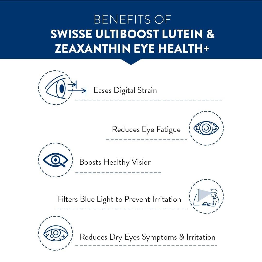 Swisse Eye Health+ with Lutein & Zeaxanthin Reduces Digital Strain – 30 Tablets